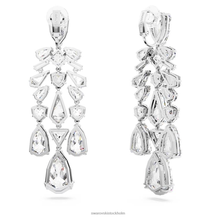 Swarovski mesmera clip örhängen P28L951 Smycken blandade snitt, ljuskrona, vit, rodiumpläterad