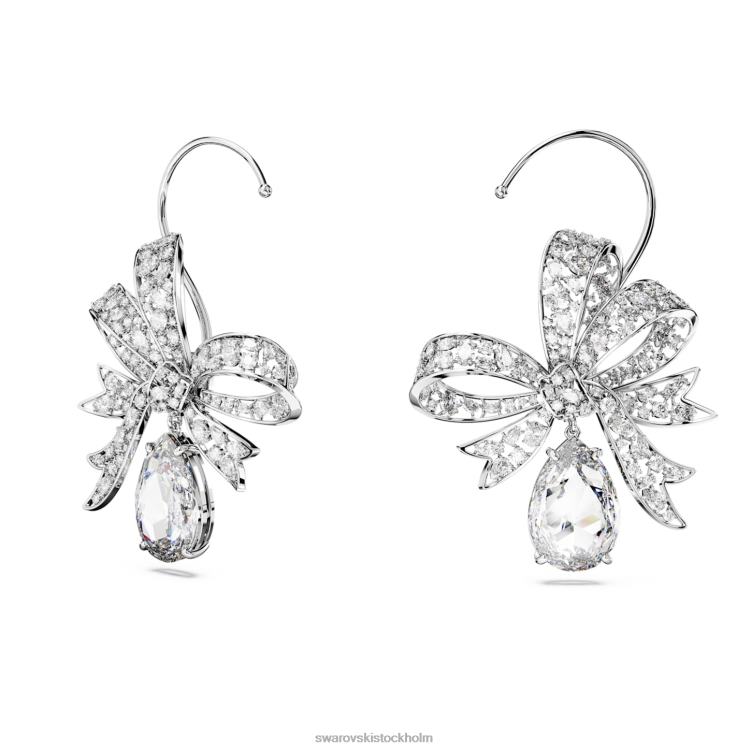 Swarovski volta clip örhängen P28L959 Smycken rosett, vit, rodiumpläterad