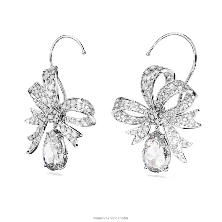 Swarovski volta clip örhängen P28L959 Smycken rosett, vit, rodiumpläterad