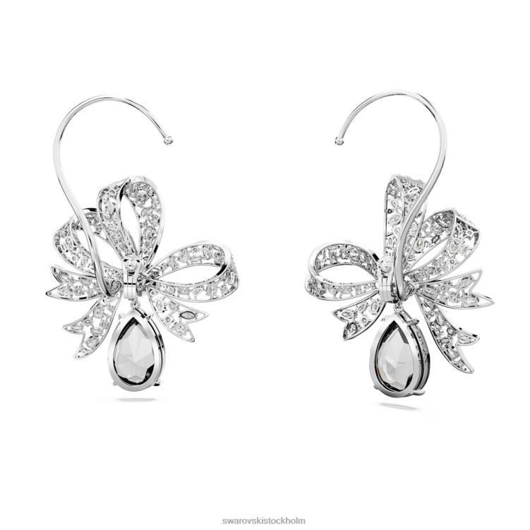 Swarovski volta clip örhängen P28L959 Smycken rosett, vit, rodiumpläterad