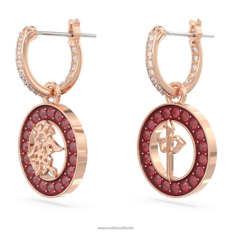 Swarovski alea droppe örhängen P28L818 Smycken röd, roséguld pläterad