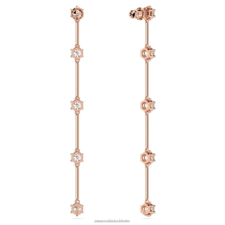 Swarovski constella droppe örhängen P28L834 Smycken rund skuren, vit, roséguld pläterad