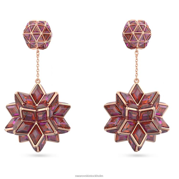 Swarovski curiosa droppörhängen P28L819 Smycken geometriskt snitt, rosa, roséguld pläterad