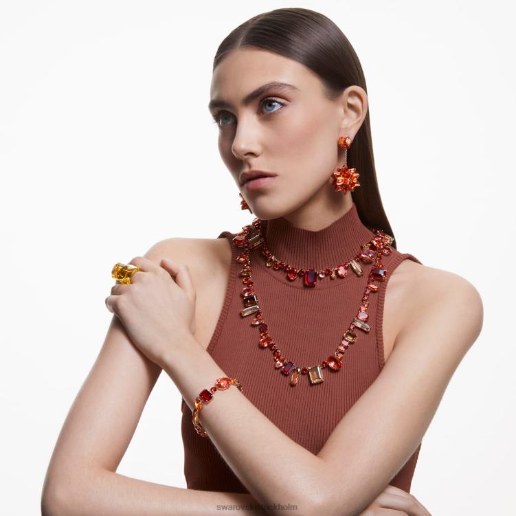 Swarovski curiosa droppörhängen P28L819 Smycken geometriskt snitt, rosa, roséguld pläterad