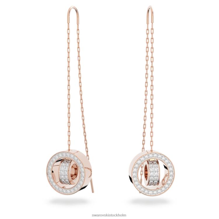 Swarovski ihåliga droppörhängen P28L769 Smycken vit, roséguld pläterad