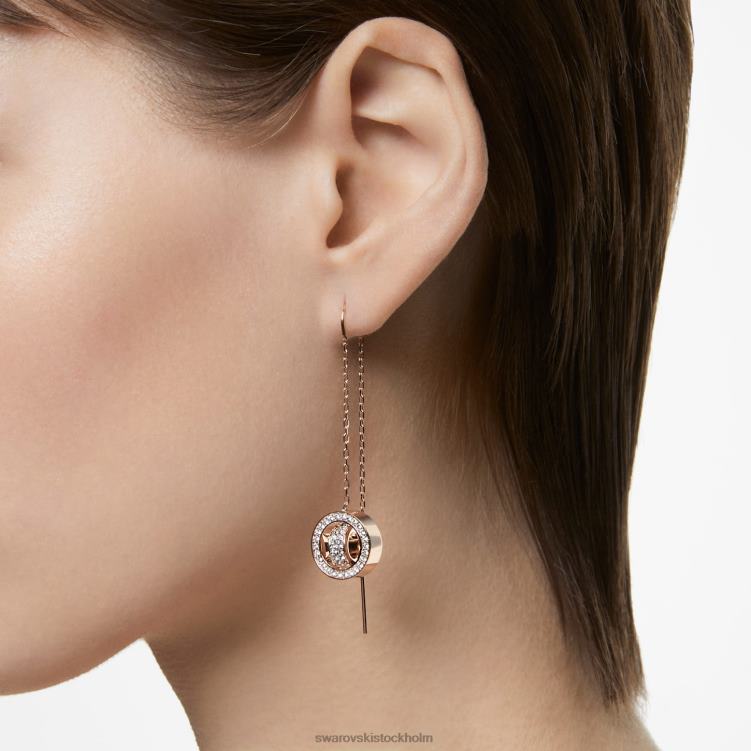 Swarovski ihåliga droppörhängen P28L769 Smycken vit, roséguld pläterad