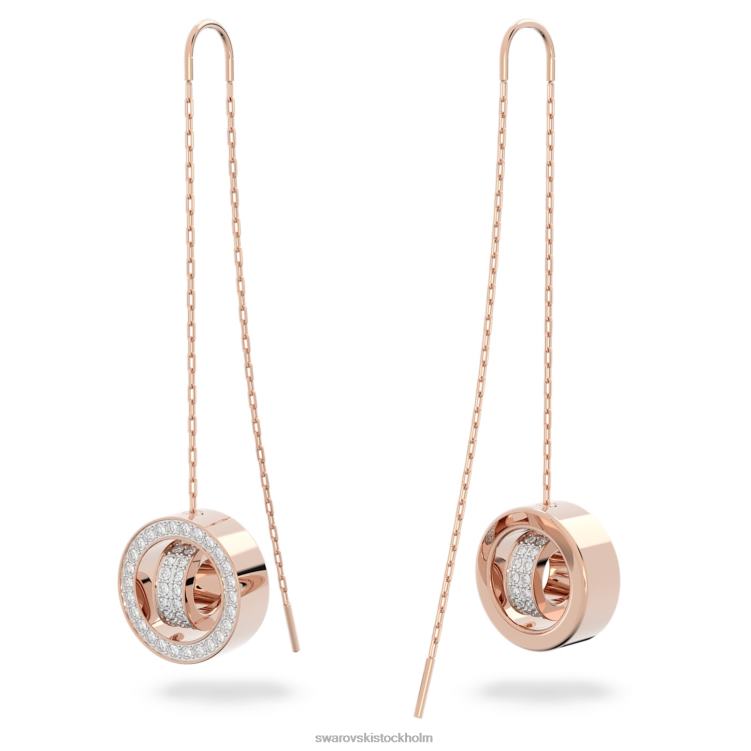 Swarovski ihåliga droppörhängen P28L769 Smycken vit, roséguld pläterad