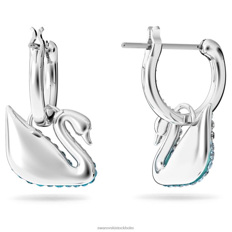 Swarovski ikoniska svandroppsörhängen P28L783 Smycken svan, blå, rodiumpläterad
