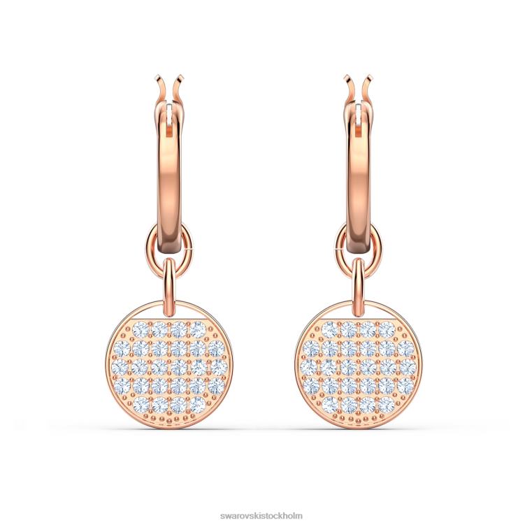 Swarovski ingefära droppe örhängen P28L822 Smycken vit, roséguld pläterad
