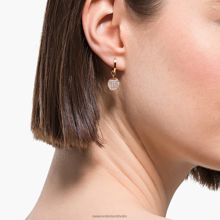 Swarovski ingefära droppe örhängen P28L822 Smycken vit, roséguld pläterad