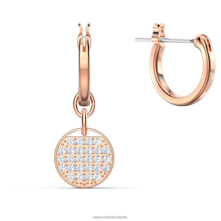 Swarovski ingefära droppe örhängen P28L822 Smycken vit, roséguld pläterad