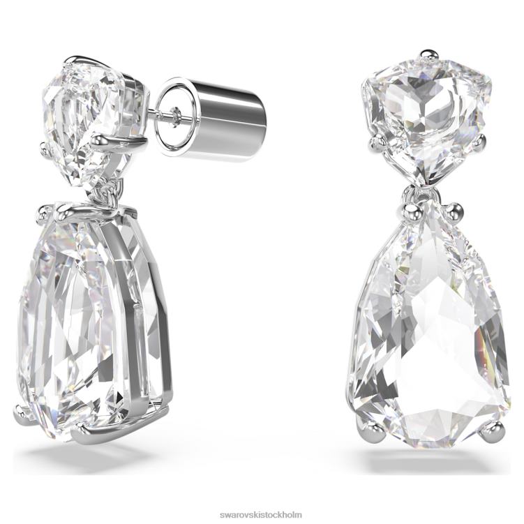 Swarovski mesmera droppe örhängen P28L833 Smycken blandade snitt, vita, rodiumpläterade