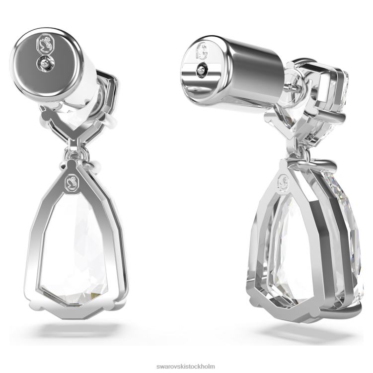 Swarovski mesmera droppe örhängen P28L833 Smycken blandade snitt, vita, rodiumpläterade