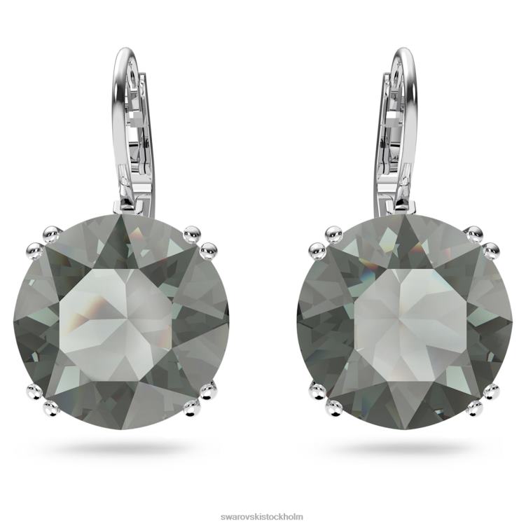 Swarovski millenia droppe örhängen P28L770 Smycken rund skuren, svart, rodiumpläterad