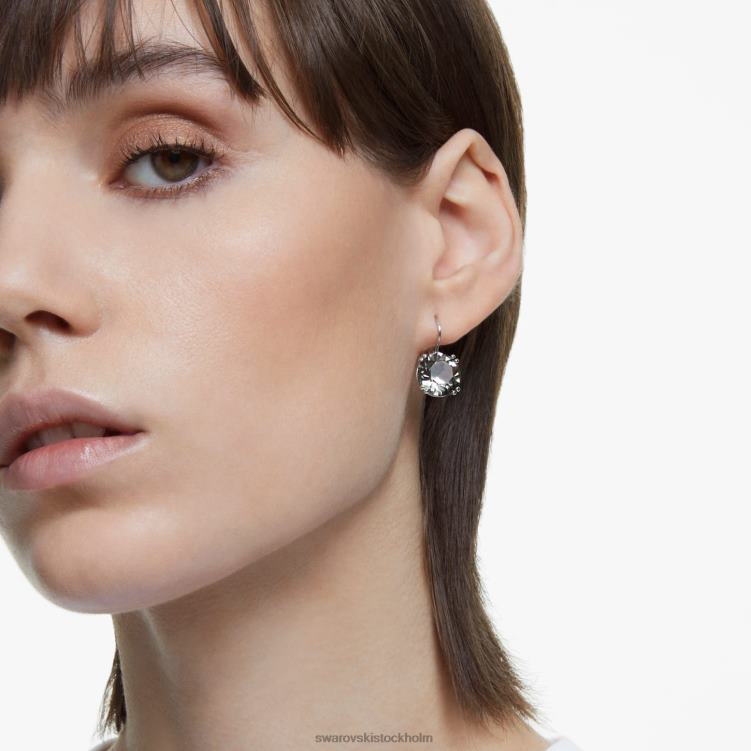 Swarovski millenia droppe örhängen P28L770 Smycken rund skuren, svart, rodiumpläterad