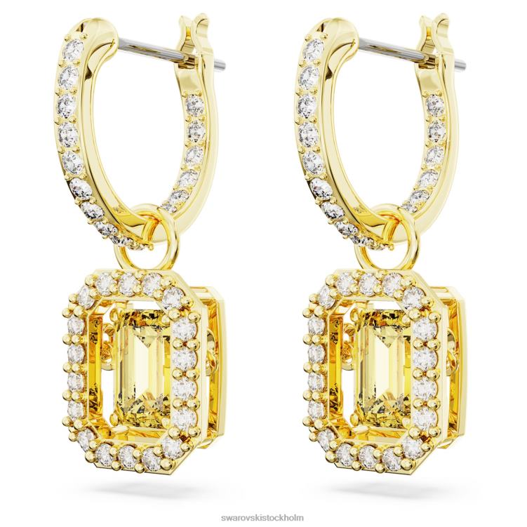 Swarovski millenia droppe örhängen P28L774 Smycken oktagonslipad, gul, guldfärgad