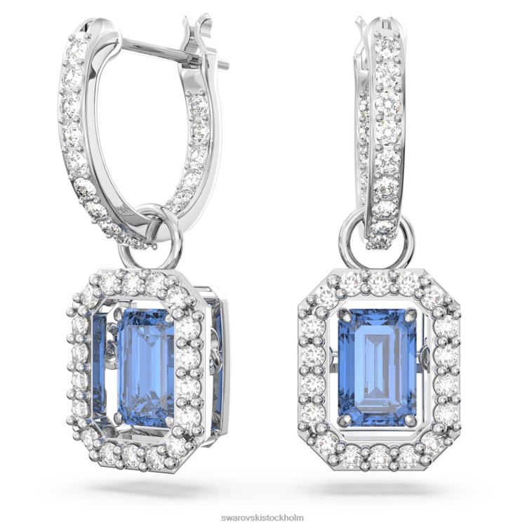Swarovski millenia droppe örhängen P28L802 Smycken octagon cut, blå, rodiumpläterad
