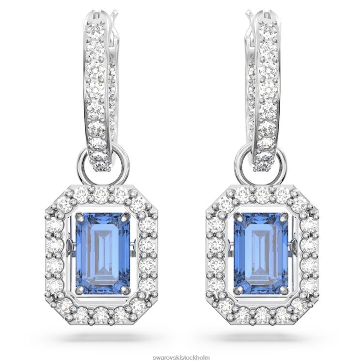 Swarovski millenia droppe örhängen P28L802 Smycken octagon cut, blå, rodiumpläterad
