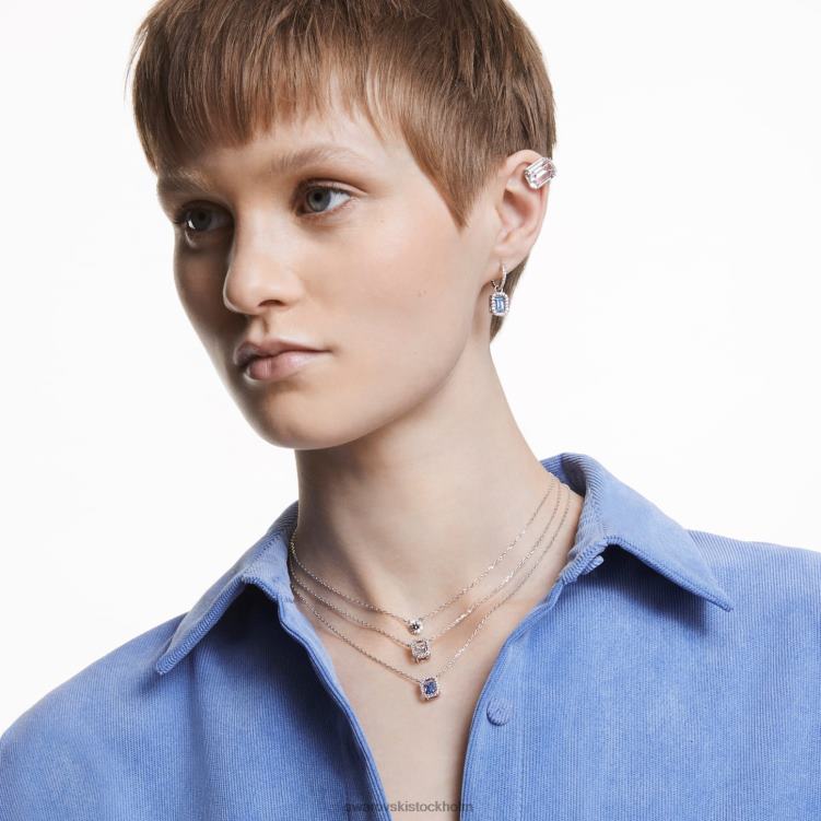 Swarovski millenia droppe örhängen P28L802 Smycken octagon cut, blå, rodiumpläterad