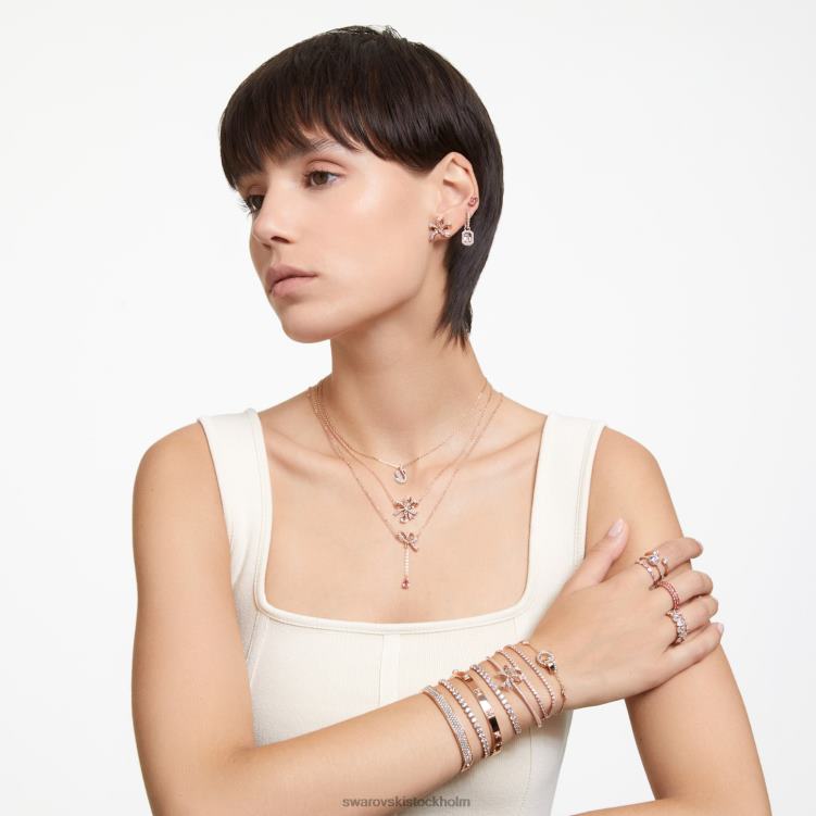 Swarovski millenia droppe örhängen P28L811 Smycken octagon cut, rosa, roséguld pläterad