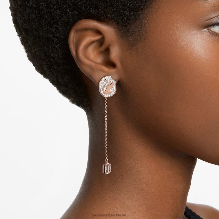 Swarovski signum droppe örhängen P28L841 Smycken svan, vit, roséguld pläterad