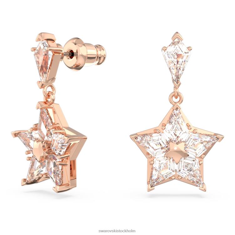 Swarovski stella droppe örhängen P28L817 Smycken kite cut, stjärna, vit, roséguld pläterad