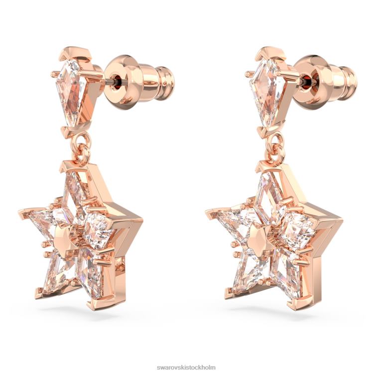 Swarovski stella droppe örhängen P28L817 Smycken kite cut, stjärna, vit, roséguld pläterad