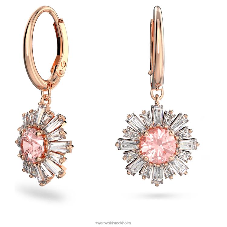 Swarovski sunshine drop örhängen P28L915 Smycken blandade snitt, sol, rosa, roséguld pläterad