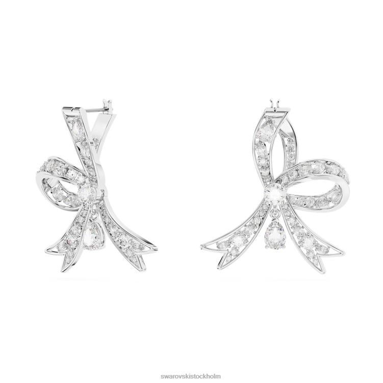 Swarovski volta droppe örhängen P28L709 Smycken rosett, vit, rodiumpläterad