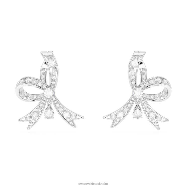 Swarovski volta droppe örhängen P28L709 Smycken rosett, vit, rodiumpläterad