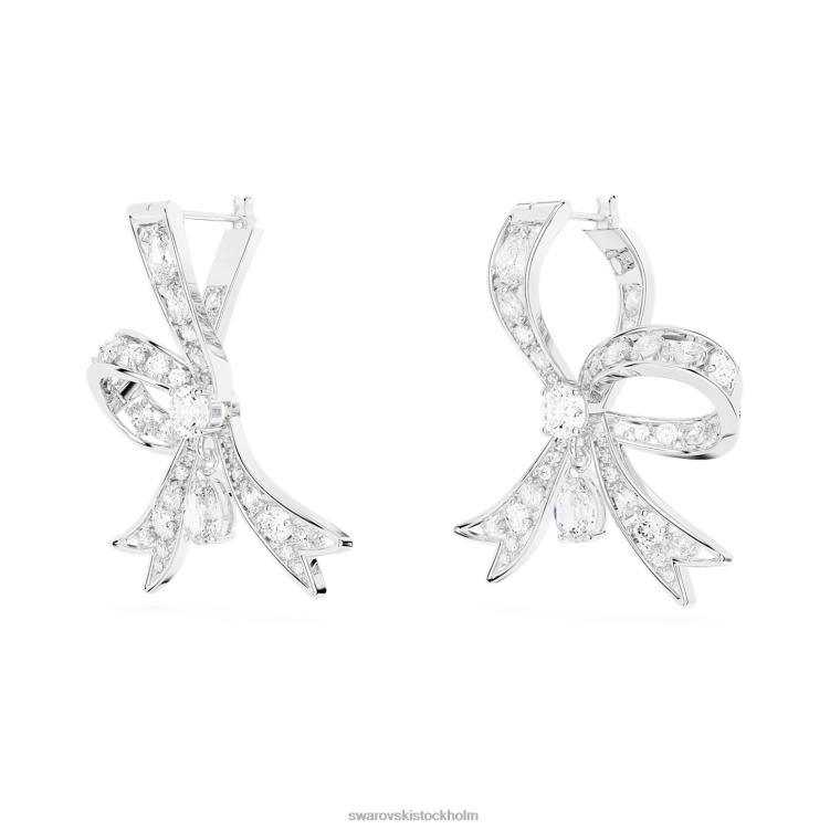 Swarovski volta droppe örhängen P28L709 Smycken rosett, vit, rodiumpläterad