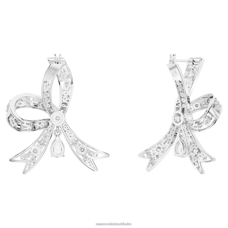 Swarovski volta droppe örhängen P28L709 Smycken rosett, vit, rodiumpläterad