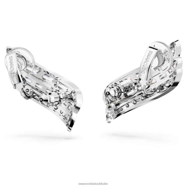 Swarovski hyperbel örhängen P28L973 Smycken kolneutral zirkoniumoxid, blandade snitt, vit, rodiumpläterad