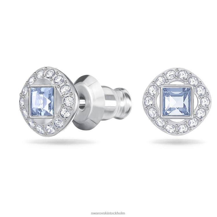Swarovski angelic stud örhängen P28L679 Smycken fyrkantig skuren, blå, rodiumpläterad