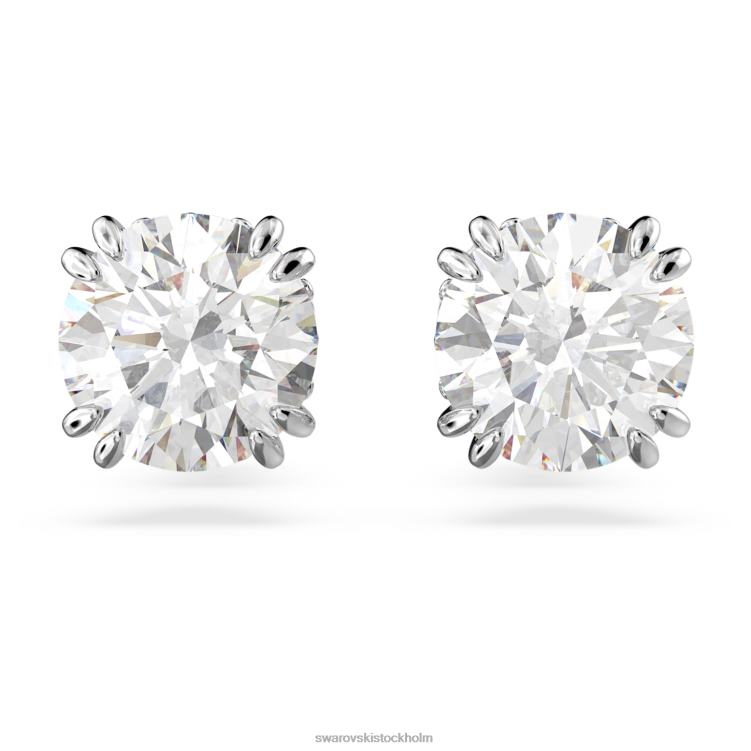 Swarovski constella örhängen P28L746 Smycken rund skuren, vit, rodiumpläterad
