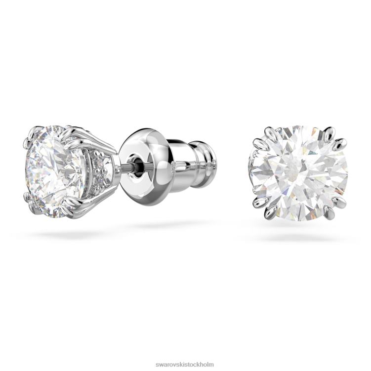 Swarovski constella örhängen P28L746 Smycken rund skuren, vit, rodiumpläterad