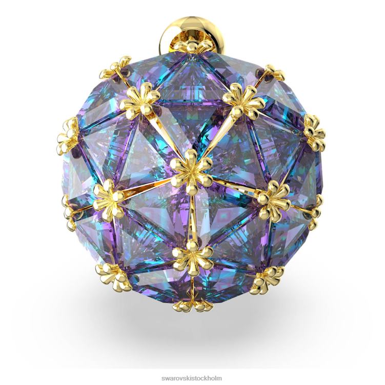 Swarovski curiosa örhänge P28L974 Smycken enkel, triangelskuren, blå, guldfärgad