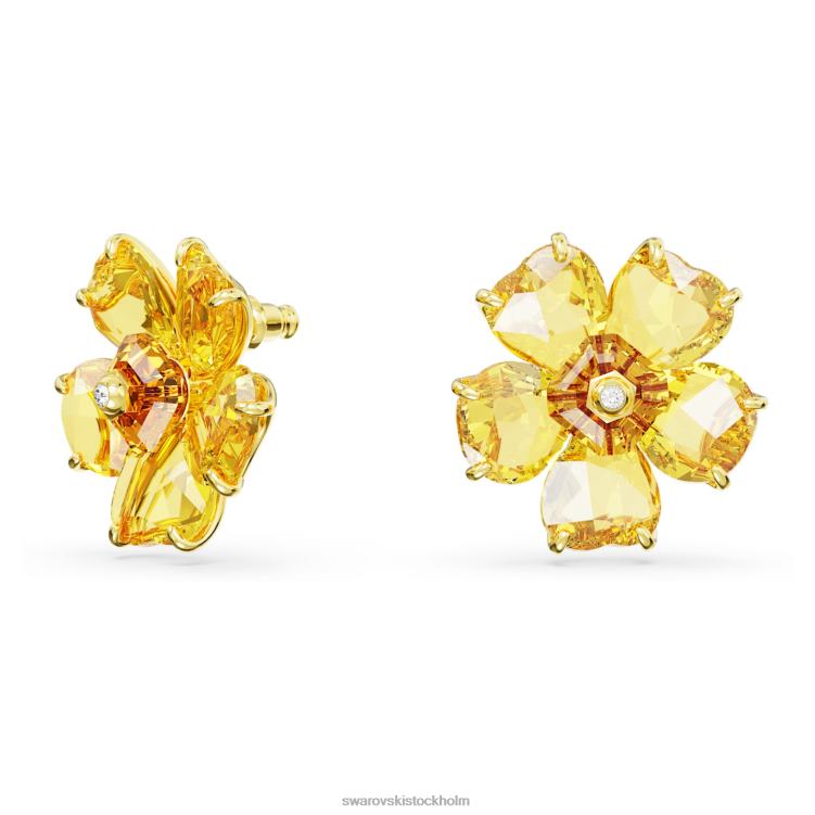Swarovski florere örhängen P28L712 Smycken blomma, gul, guldfärgad