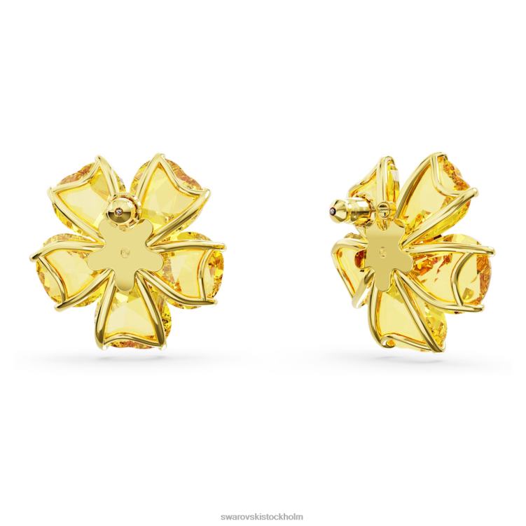 Swarovski florere örhängen P28L712 Smycken blomma, gul, guldfärgad