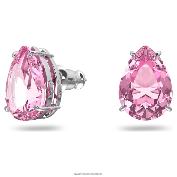 Swarovski gema örhängen P28L663 Smycken drop cut, rosa, rodiumpläterad