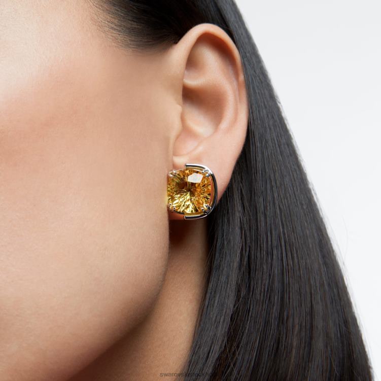Swarovski harmonia örhängen P28L708 Smycken kuddskuren, gul, rodiumpläterad