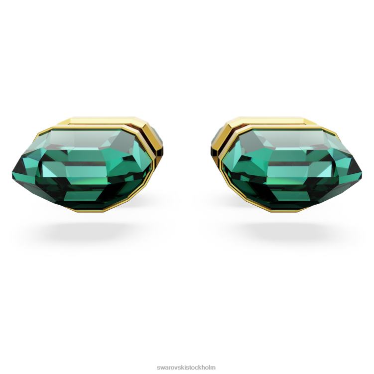 Swarovski ljusa örhängen P28L711 Smycken grön, guldfärgad