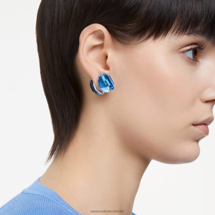 Swarovski ljusa örhängen P28L713 Smycken blå, rodiumpläterad