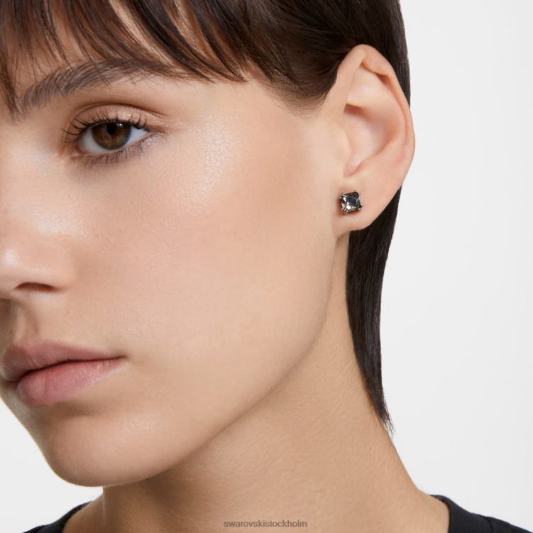 Swarovski millenia örhängen P28L662 Smycken fyrkantsskuren, svart, ruteniumpläterad