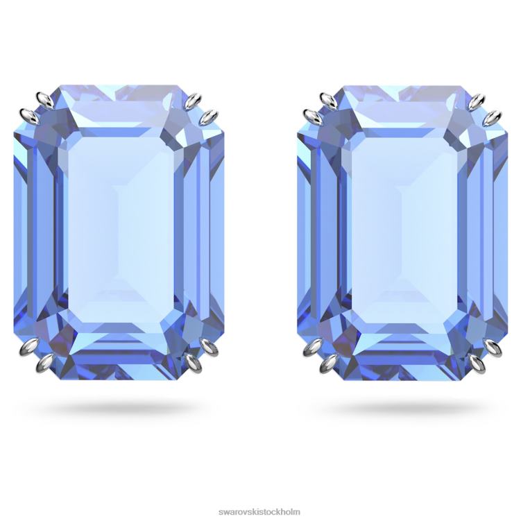 Swarovski millenia örhängen P28L674 Smycken octagon cut, blå, rodiumpläterad