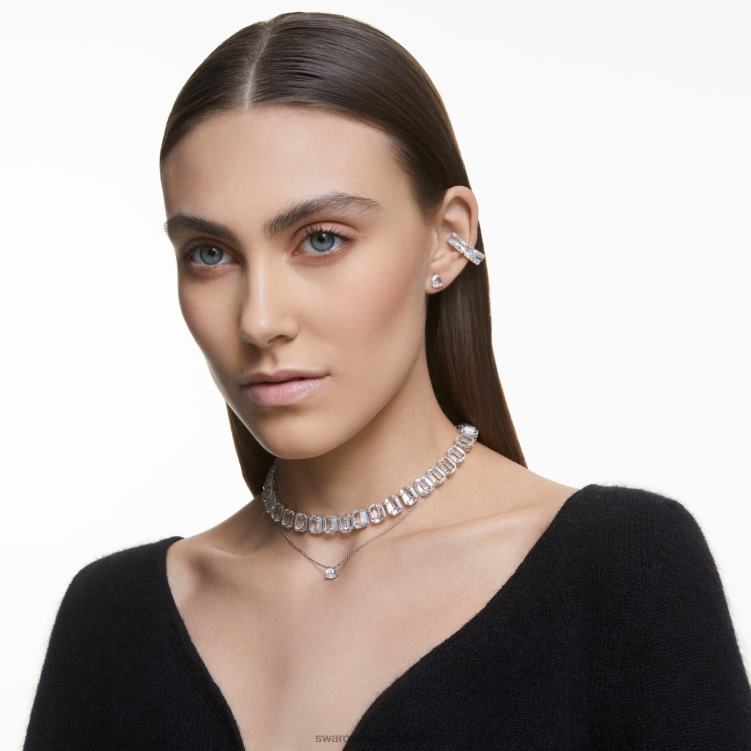 Swarovski millenia örhängen P28L739 Smycken triljantskuren, vit, rodiumpläterad