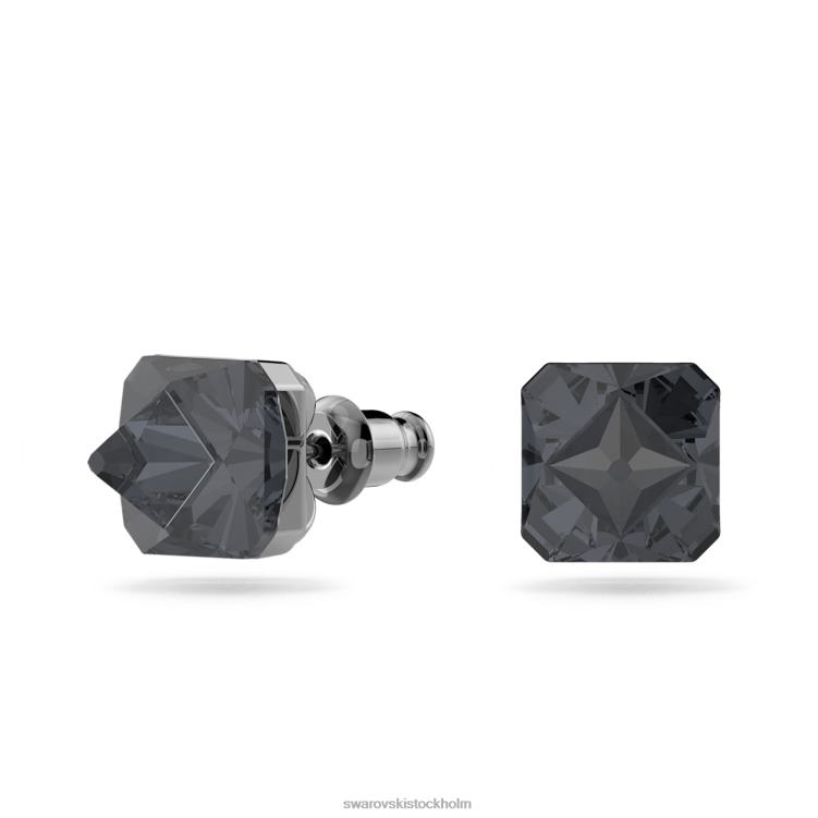 Swarovski ortyx örhängen P28L696 Smycken pyramidskuren, grå, ruteniumpläterad