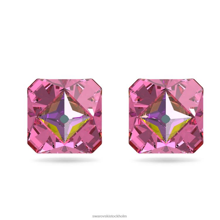 Swarovski ortyx örhängen P28L697 Smycken pyramidskuren, rosa, guldfärgad