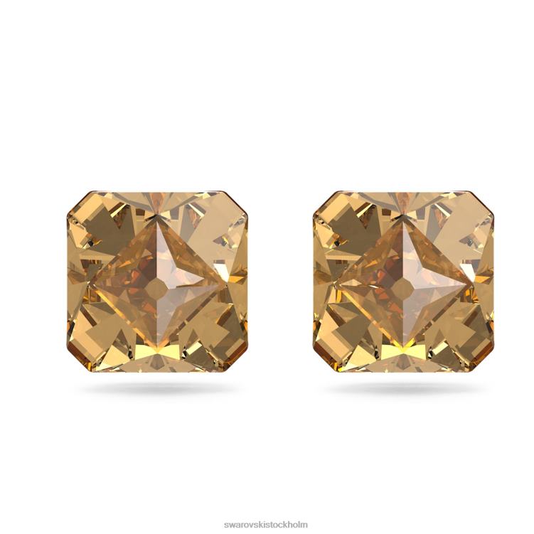 Swarovski ortyx örhängen P28L701 Smycken pyramidskuren, gul, guldfärgad