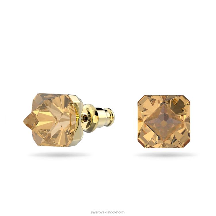 Swarovski ortyx örhängen P28L701 Smycken pyramidskuren, gul, guldfärgad